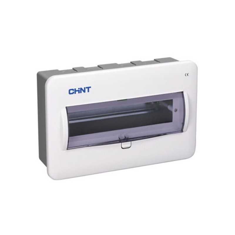 Caja Policarbonato 8 módulos, embutida. Puerta Trans. IP30 — CHINT