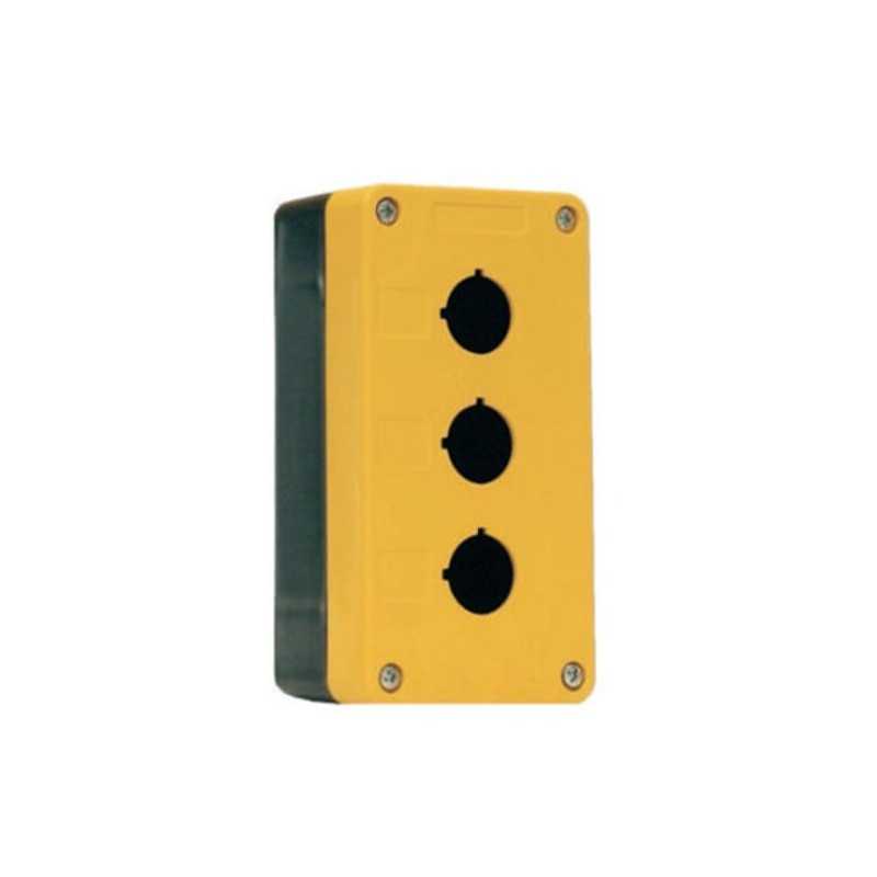 Caja PVC, autoextinguible, IP54, 3 perf., Amarillo/Gris — CHINT