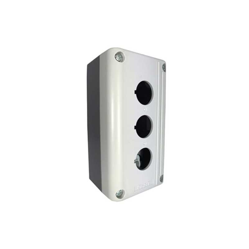 Caja PVC, autoextinguible, IP54, 3 perf., Blanco/Gris — CHINT