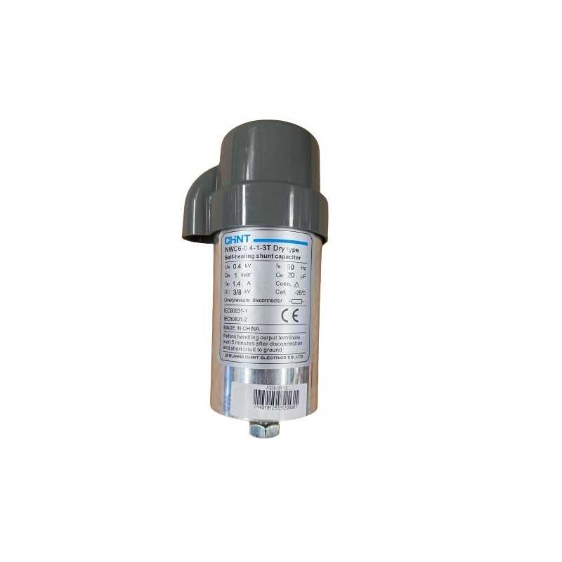 Condensador trifasico seco botella 3kVAR 400V 50Hz — CHINT