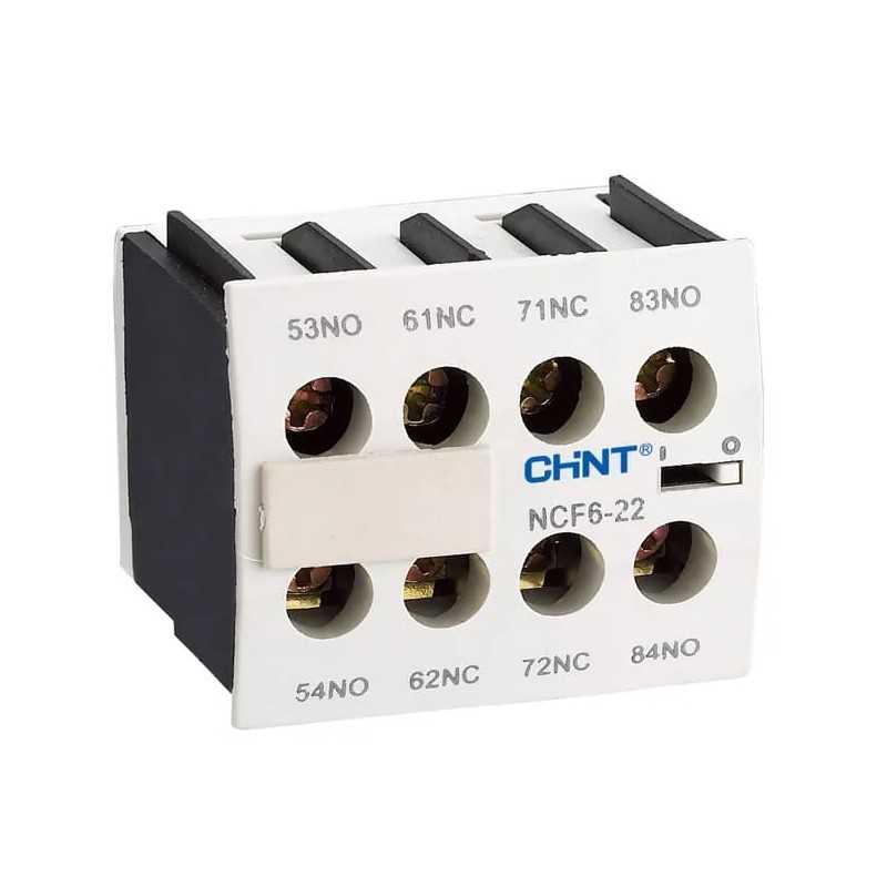 Contacto auxiliar frontal NC6 NA+NC (0,95A/AC15 0,15A/DC13) — CHINT
