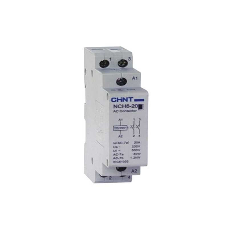 Contactor modular 230Vac 25A, 16KW AC1, 2NA más 2NC — CHINT
