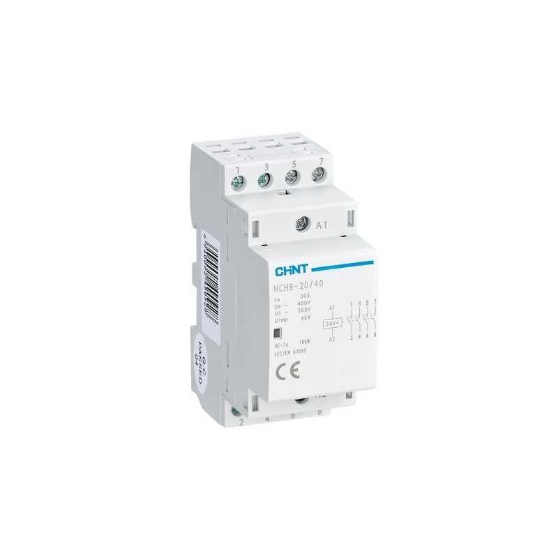Contactor modular 230Vac 25A, 16KW AC1, 4NA - NCH8 — CHINT