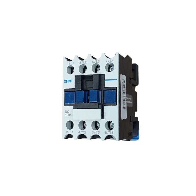 Contactor NC1,12A, 4P 5.5KW (AC3/380V) control 220 VAC — CHINT