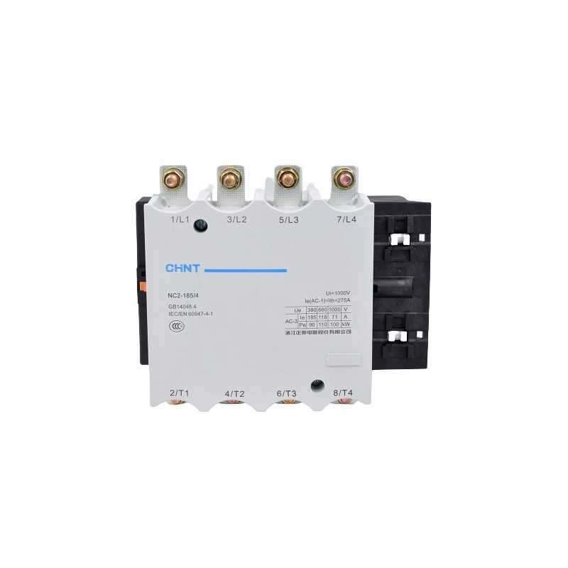 Contactor NC2, 185A 4P, control 220 Vac — CHINT