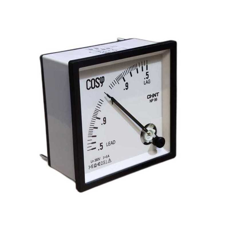 Cosenofimetro 380V/ 5A, 96x96mm clase 2.5 — CHINT