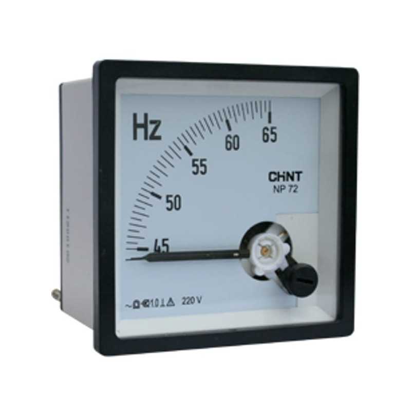 Frecuencímetro de aguja, 45-55 Hz,220 Vac, 96X96mm — CHINT
