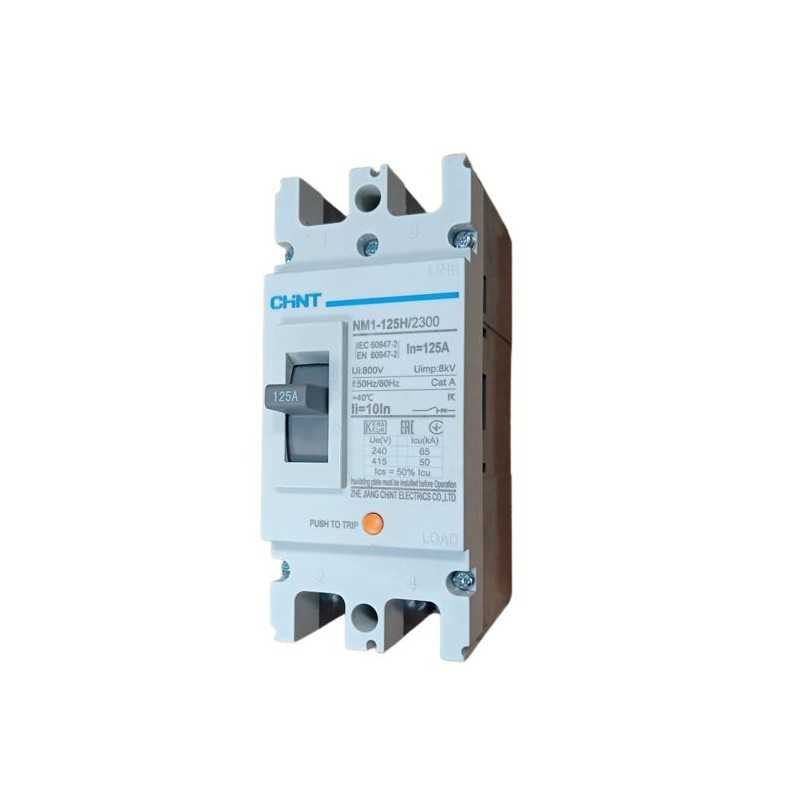 Interruptor MCCB 2P NM1-125H 125A (fijo) 415V:50kA — CHINT