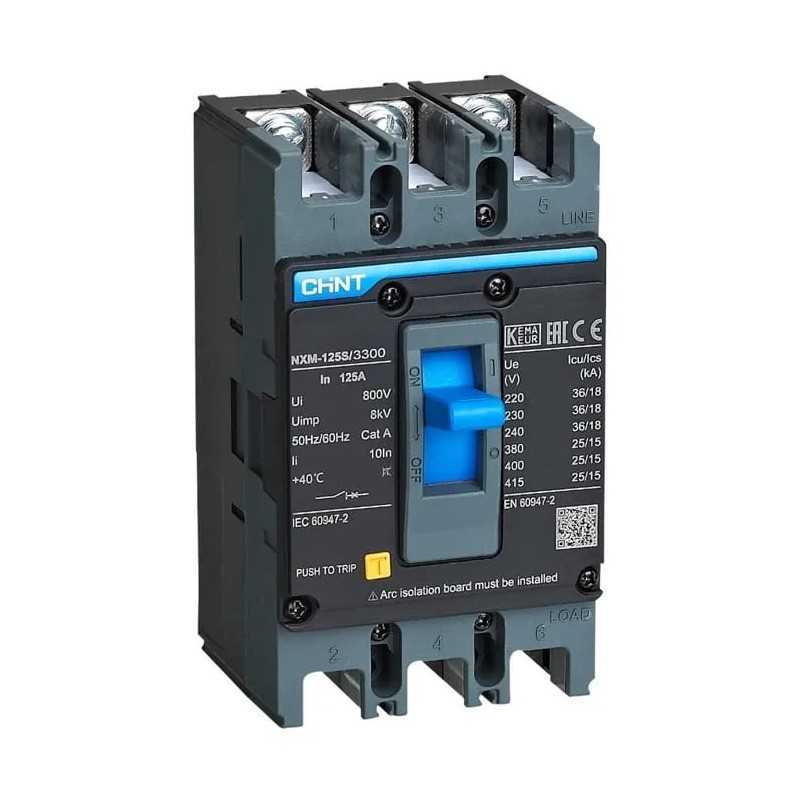 Interruptor MCCB 3P TMF (fijo) 100A 36kA NXM-125F — CHINT