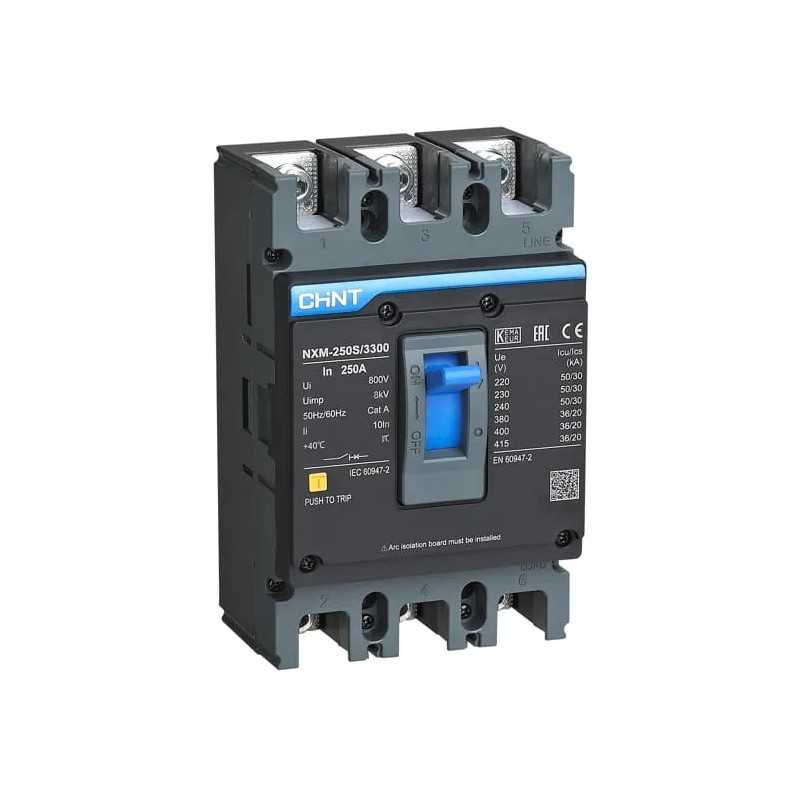 Interruptor MCCB 3P TMF (fijo) 225A 36kA NXM-250S — CHINT