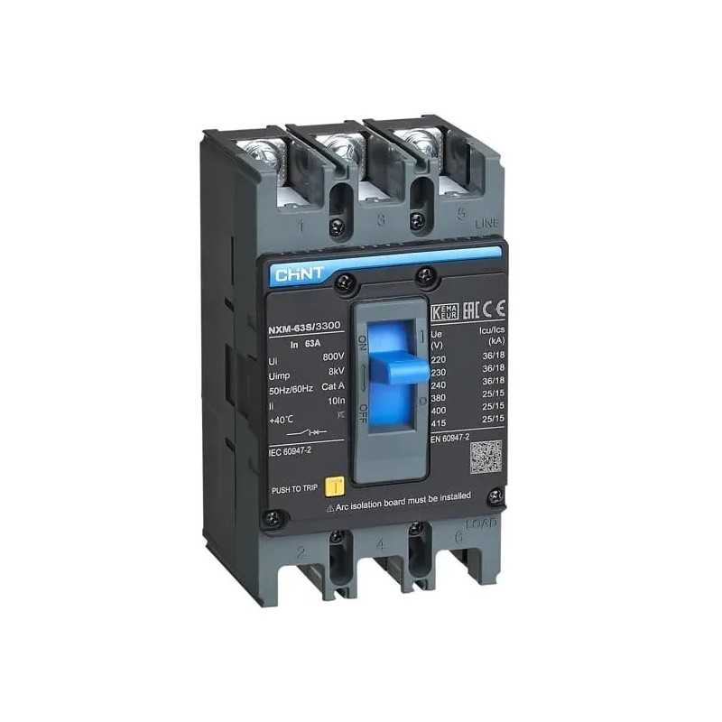 Interruptor MCCB 3P TMF (fijo) 350A 50kA NXM-400S/3300 — CHINT