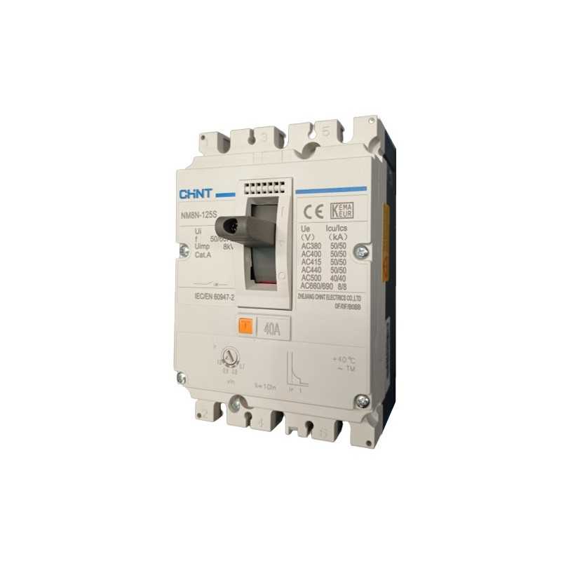 Interruptor NM8N-125C 3P 80A MCCB 56-80A 415V 25KA — CHINT