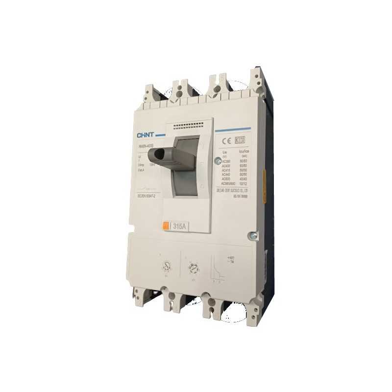 Interruptor NM8N-400S 3P MCCB 220-315A 415V 50kA — CHINT
