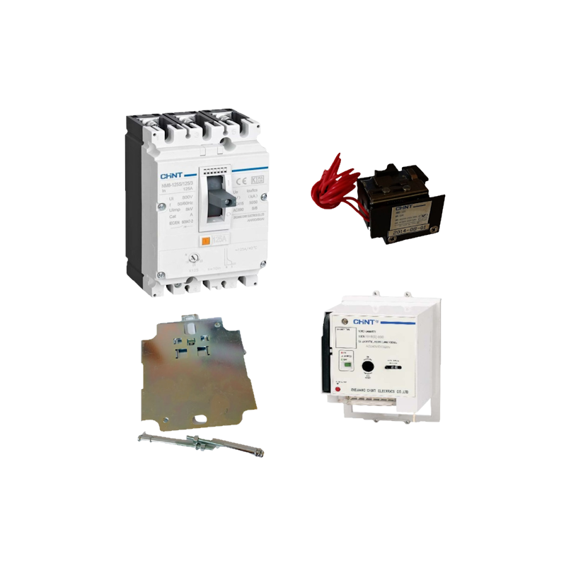 KIT INT 3P NM8-125S 50-63A + BOB/MIN 220V +MAN MOTO 220V+DIN — CHINT