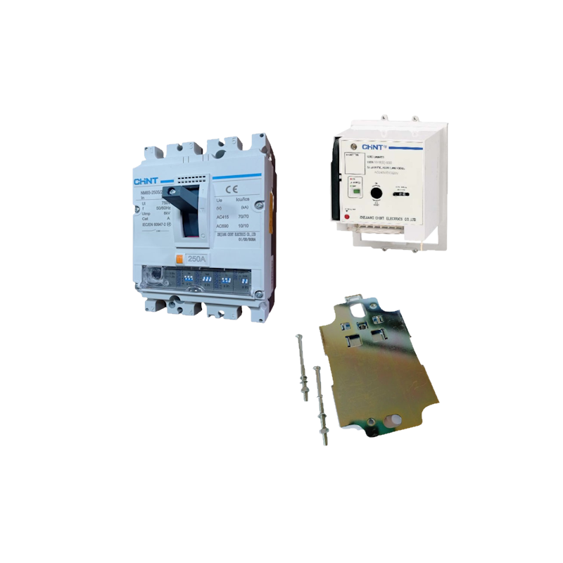 KIT INT 3P NM8S-250H 100-250A LS/I + MAN MOT 220V + ADAP DIN — CHINT