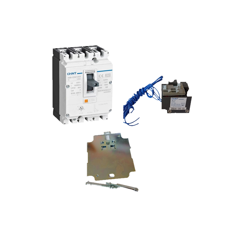KIT INT. 3P NM8-125S 16-20A TMA + BOB. DISP. 380V + ADAP DIN — CHINT