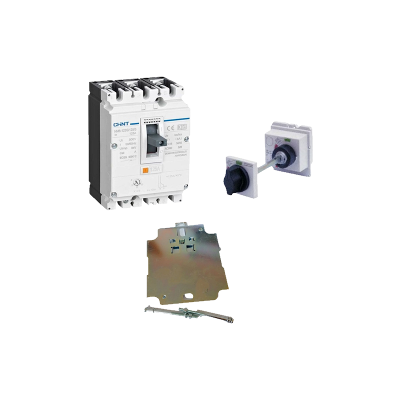 KIT INTERR. 3P NM8-125S 32-40A TMA + MANDO EXTEND + ADAP DIN — CHINT