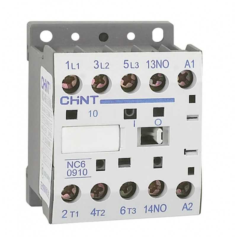 Mini contactor NC6 3P+1NA 9A, control 110vAC — CHINT
