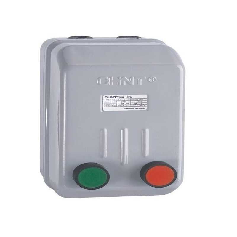 Partidor directo caja IP40, 5,5kW 12A Ctrl 380Vac, s/termico — CHINT