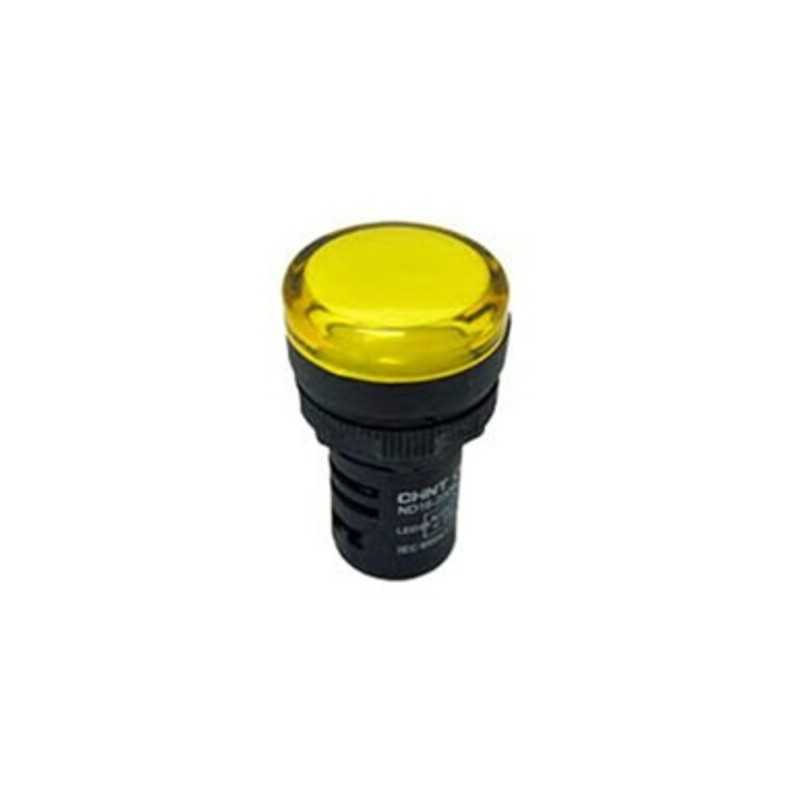 Piloto LED compacto IP65 Ø22mm 110Vac Amarillo — CHINT