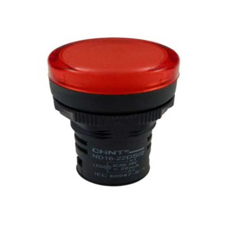Piloto LED compacto IP65 Ø22mm 24Vac/dc Rojo — CHINT
