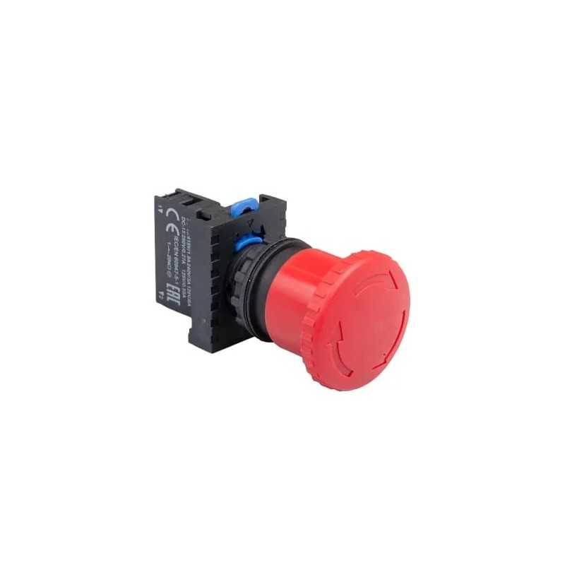 Pulsador emergencia hongo plast. Ø40mm destr. giro 1NC IP65 — CHINT