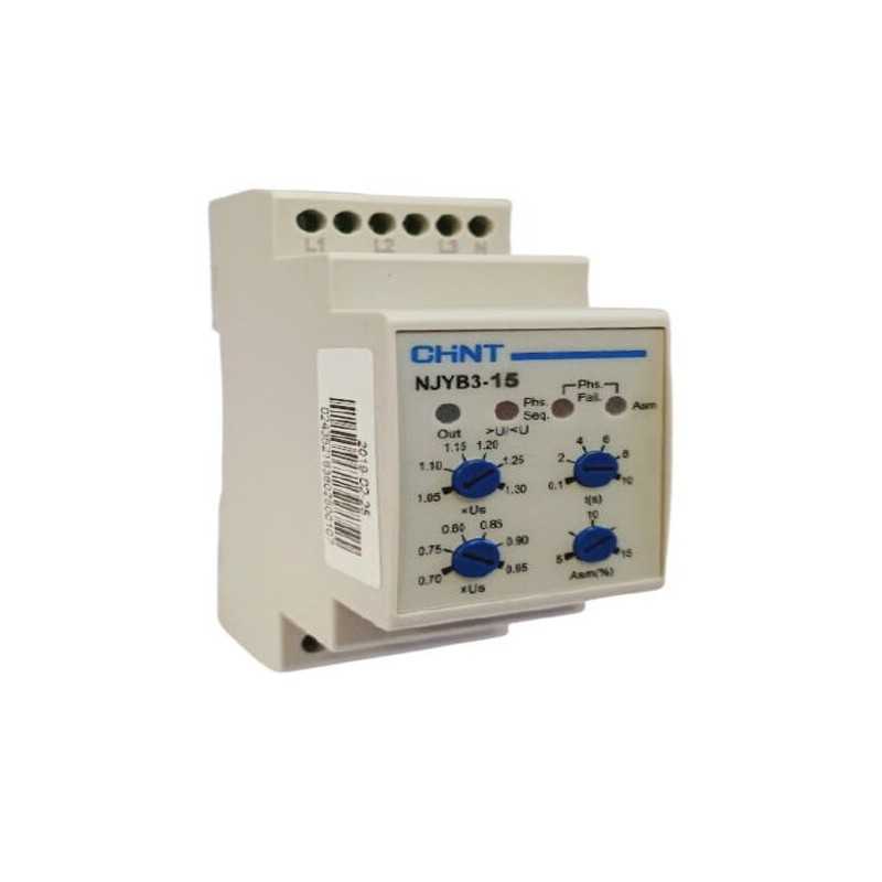 Relé asimetria 3F más N 380/220V falla fase, S/B voltaje, secuen — CHINT
