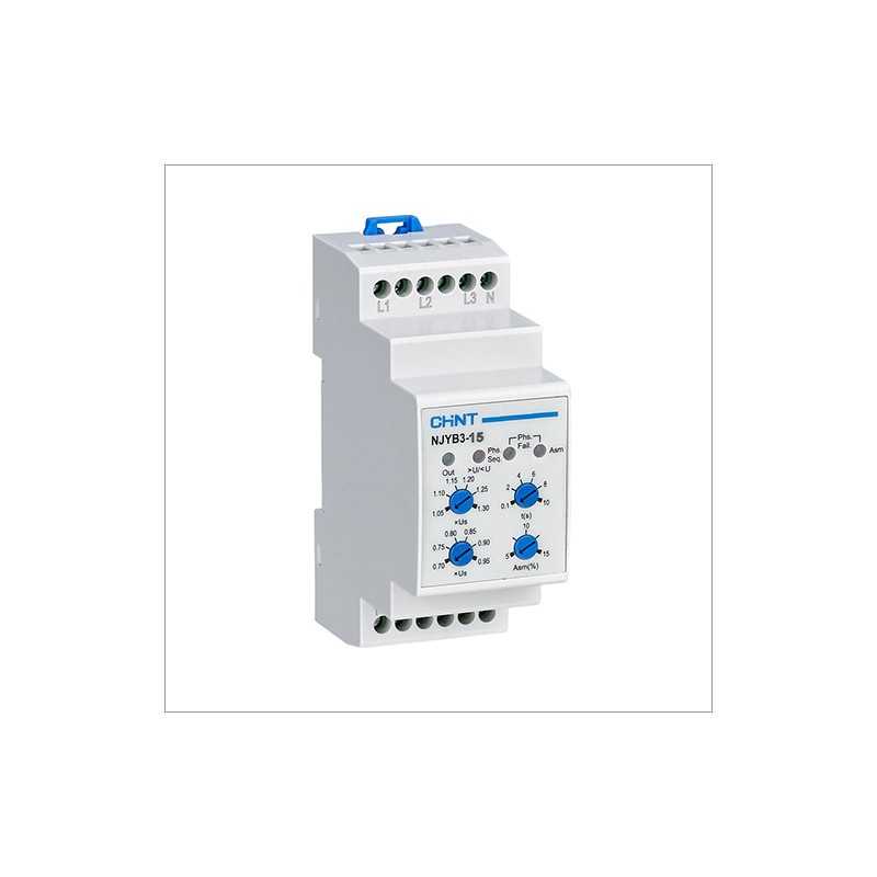 Rele asimetria 3P+N 380/220V f.fase, S/B voltaje secuen +PTC — CHINT