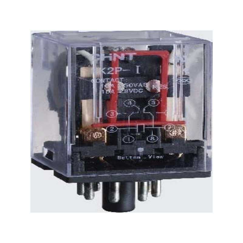 Relé encapsulado 24V DC, 2 NA/NC, 10A, octal — CHINT