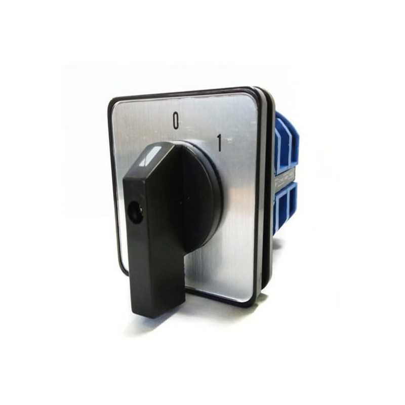 Seccionador rotativo 2P 32A(AC1) ON-OFF (0-1), 65x65mm — CHINT