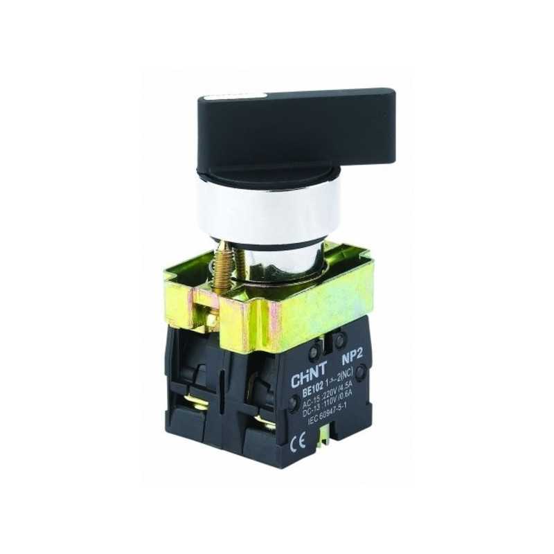 Selector manilla larga, metálico 3 pos (1-0-2) 2NA Ø22mm — CHINT