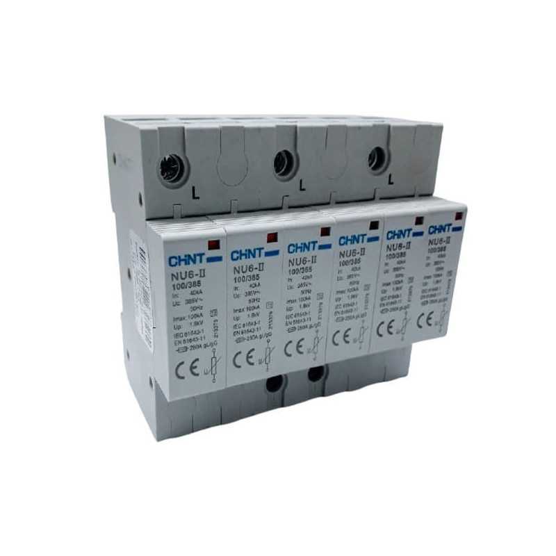 Supresor transiente 3P 385Vac, Imax 100kA, 1.8kV — CHINT