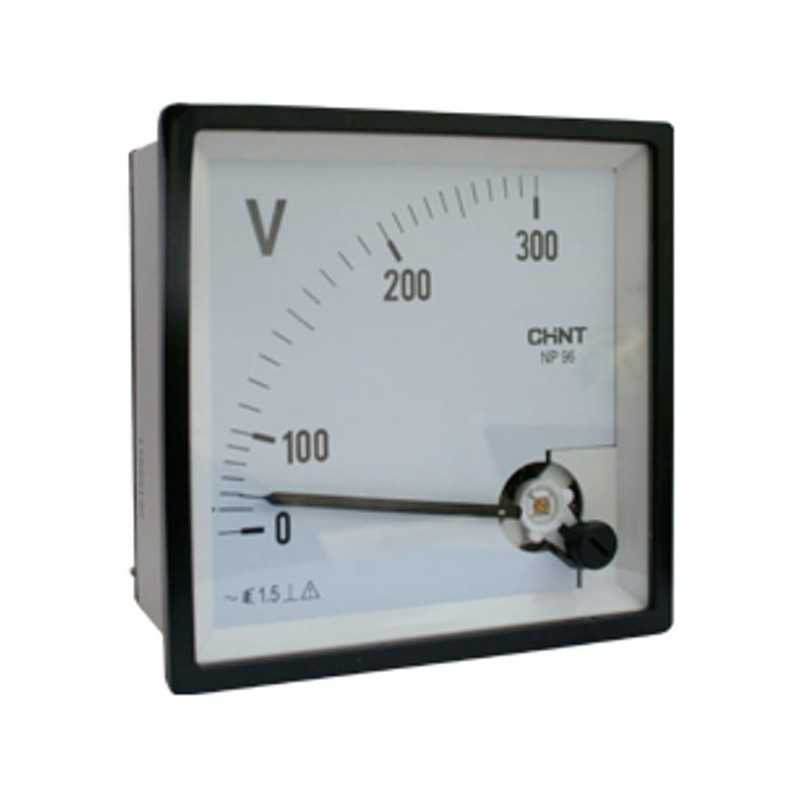 Voltímetro h. móvil, 0 - 250 Vca, 50Hz, 96x96mm. — CHINT