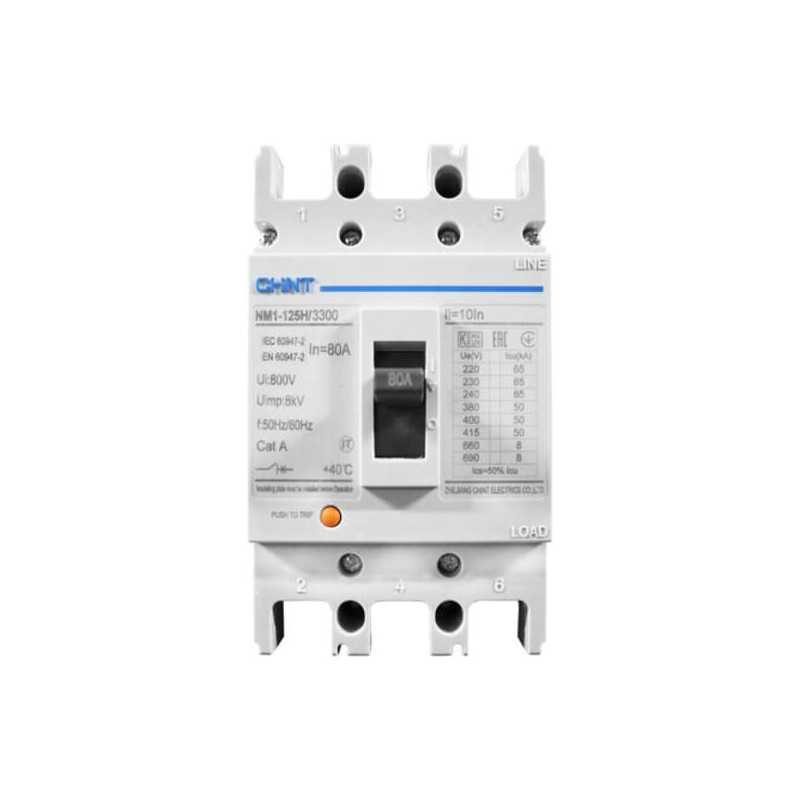 Interruptor 3P NM1-125H 100A (fijo) 415V,50kA — CHINT