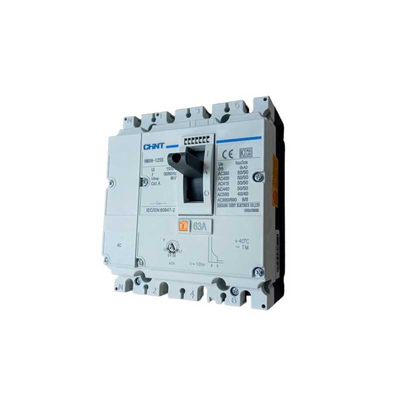 Interruptor 4P 100A Termomagnetico 0.8-1In 415V 50kA — CHINT