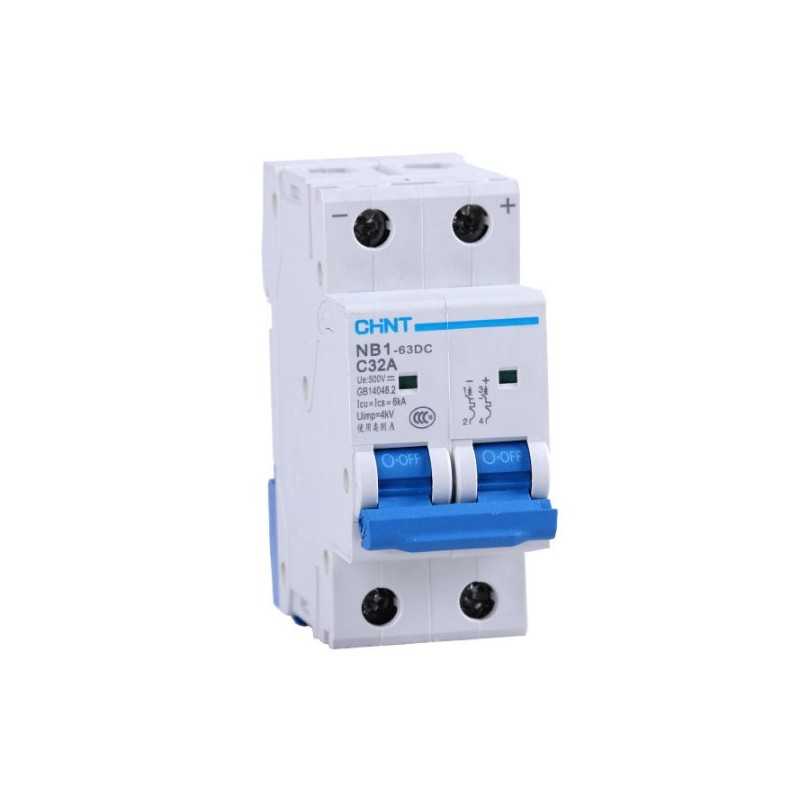 Interruptor DC 2Px06A 500VDC, curva C — CHINT