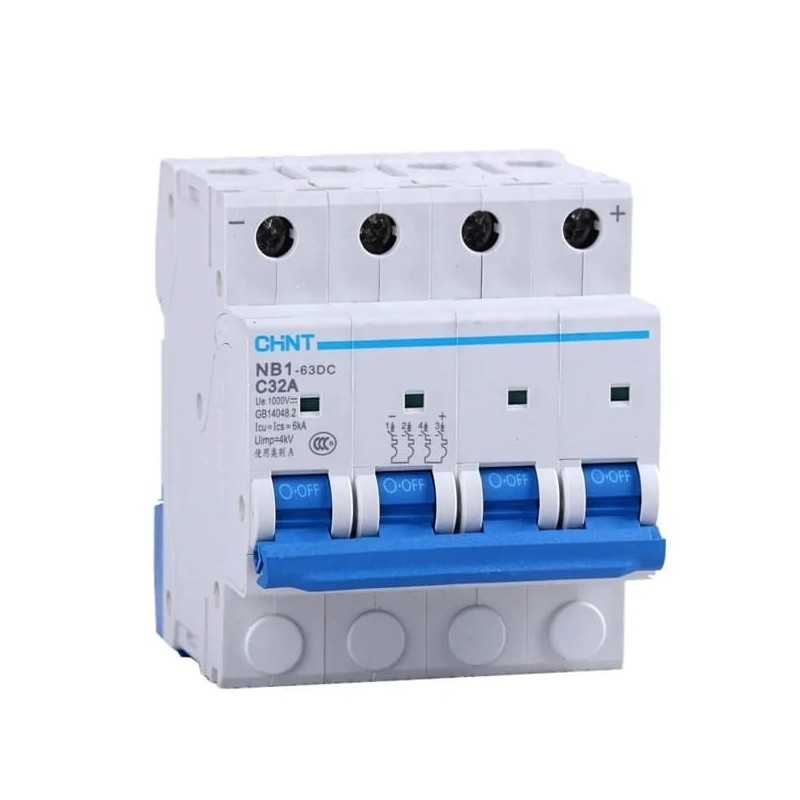 Interruptor DC 2Px50A 1000VDC, curva C (Formato 4P) NB1-63DC — CHINT