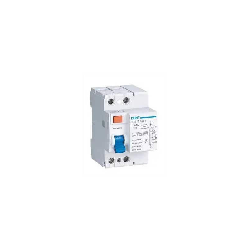 Interruptor diferencial 1P+N, 63A 300mA , Tipo B, NL210 — CHINT