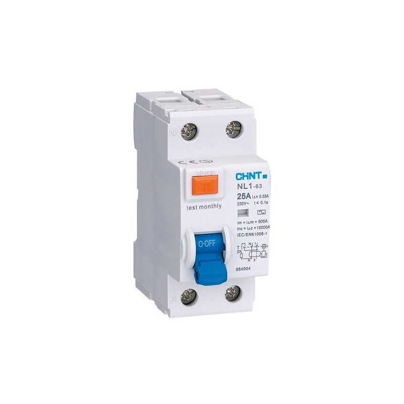 Interruptor diferencial 2Px40A 100mA 6kA tipo A — CHINT
