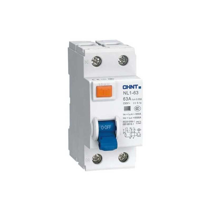 Interruptor diferencial 2Px63A 30mA , NL1 AC — CHINT