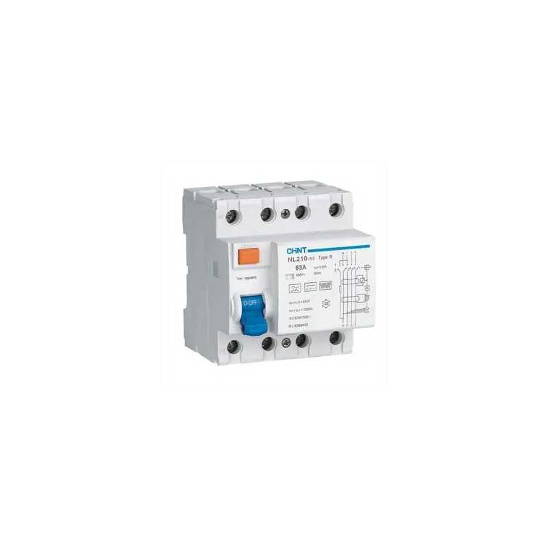 Interruptor diferencial 3P+N, 40A 30mA , Tipo B, NL210 — CHINT