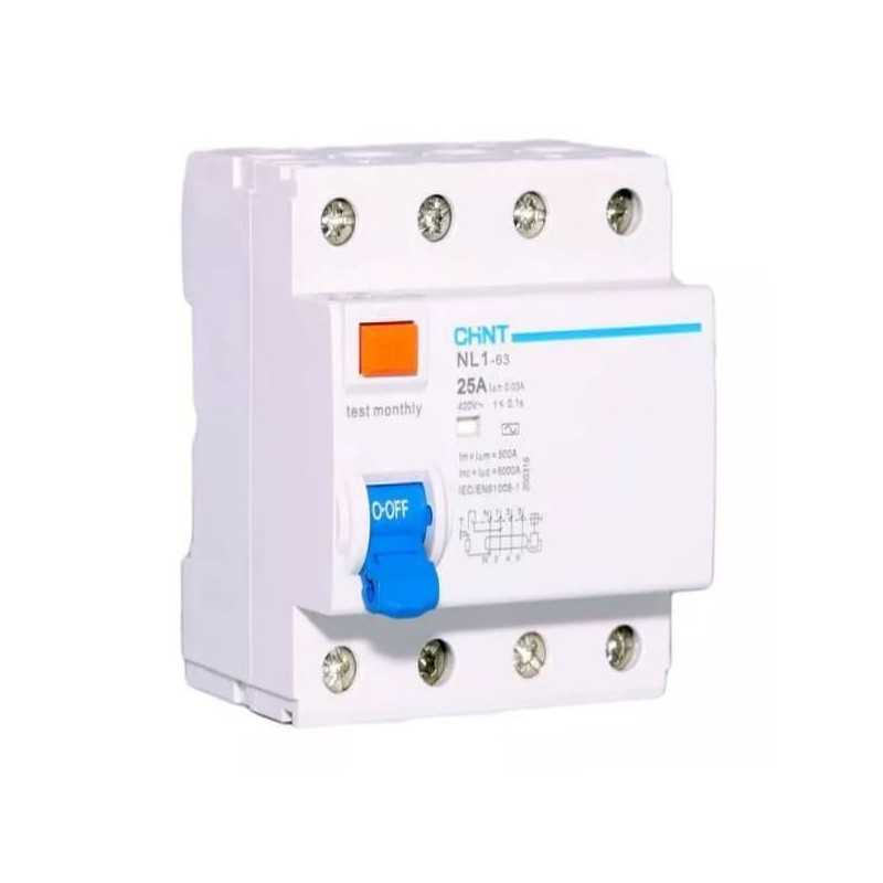 Interruptor diferencial 4Px40A 300mA 6KA RCCB NL1, Tipo A — CHINT
