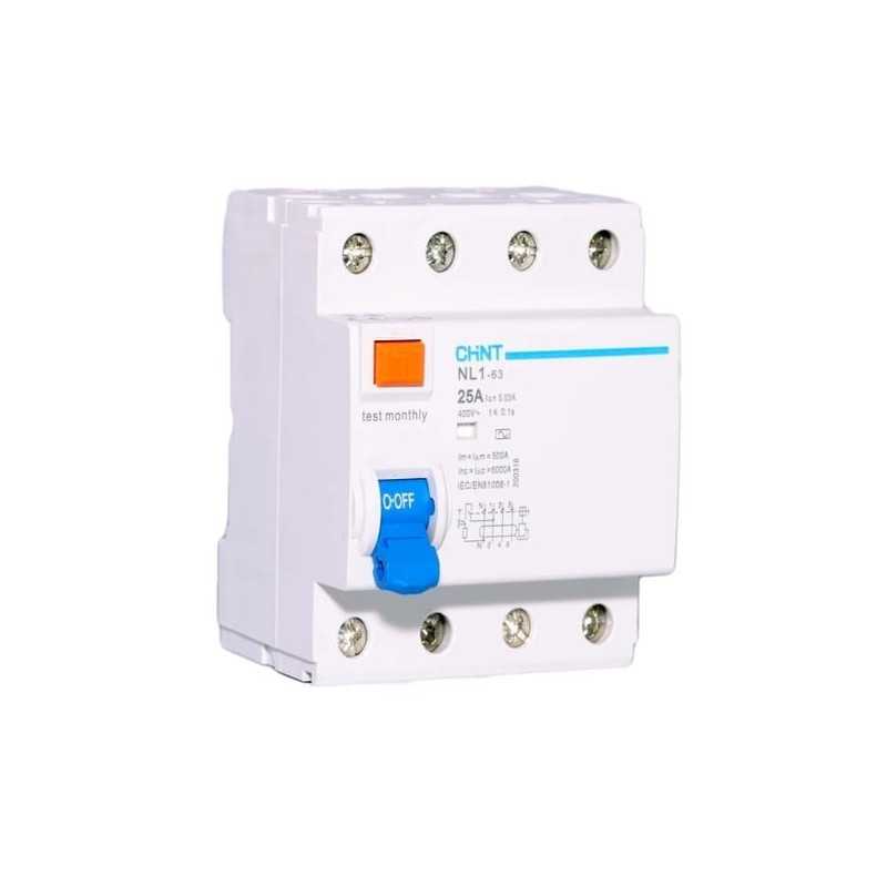 Interruptor diferencial 4Px40A 300mA tipo A 10kA — CHINT
