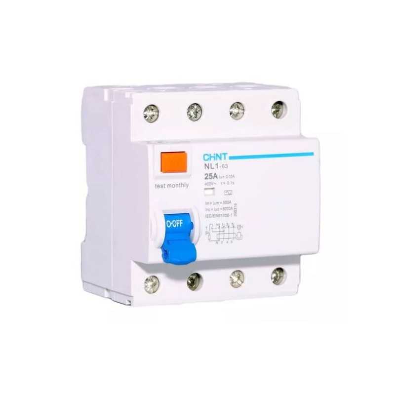 Interruptor diferencial Inmunizado 4Px25A 300mA 6KA Tipo A — CHINT