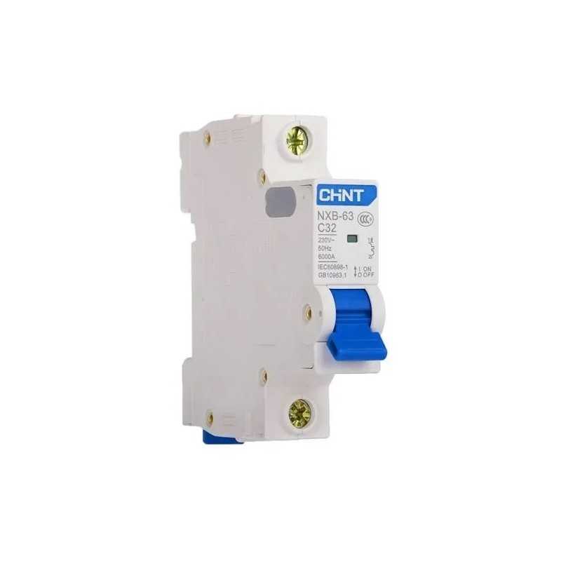 Interruptor MCB 1Px32A curva B 6kA, NXB-63 — CHINT