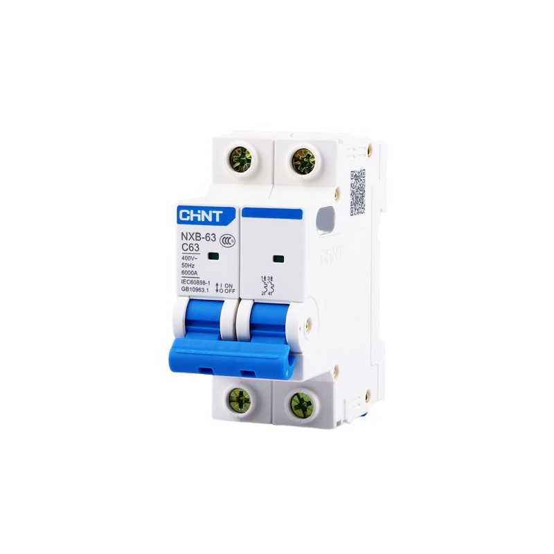 Interruptor MCB 2Px16A 6kA curva C [SEC] NXB-63 — CHINT