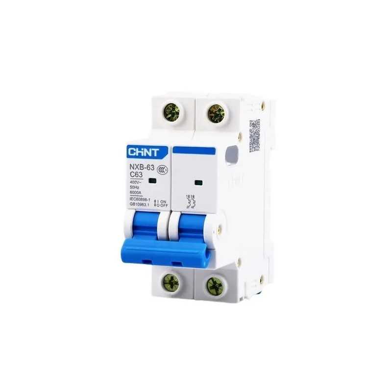 Interruptor MCB 2Px50A curva D 10kA, NXB-63H SEC — CHINT