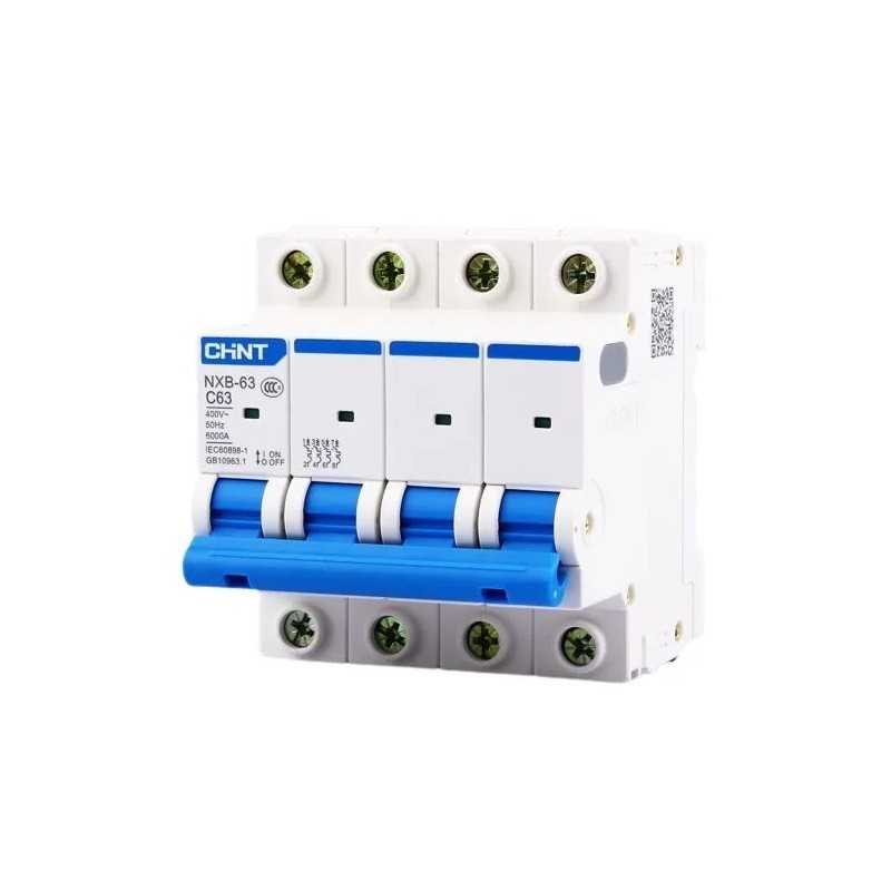 Interruptor MCB 4Px40A curva B 10kA, NXB-63H SEC — CHINT