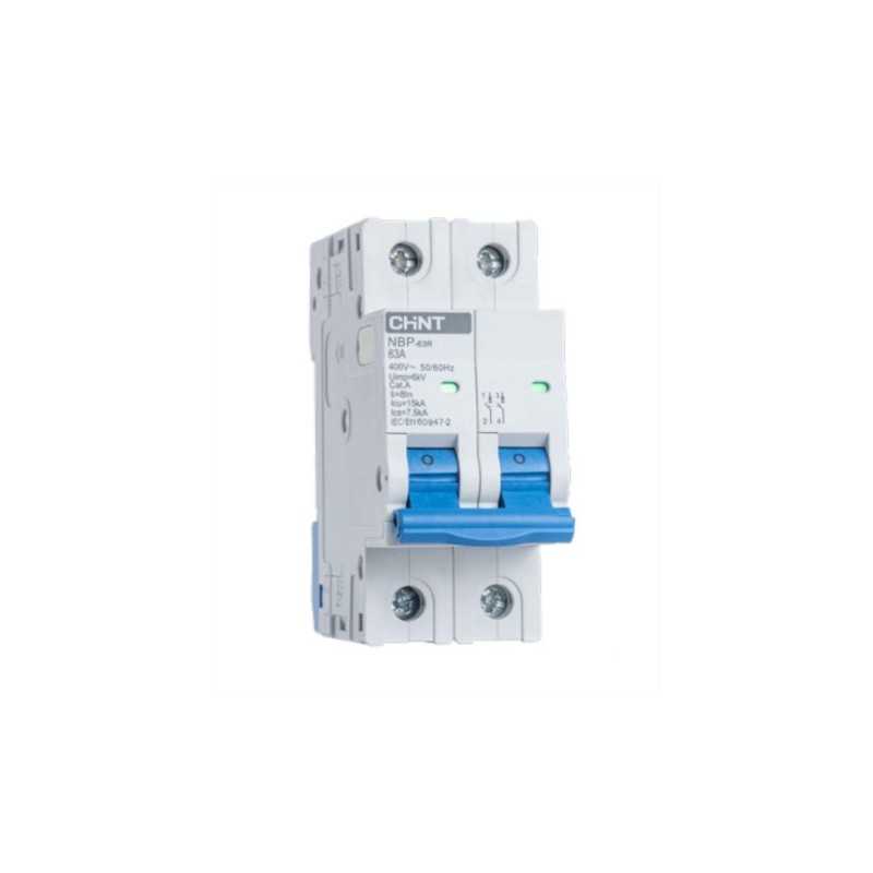 Interruptor MCB curva C 2Px20A, 15kA IEC60947 — CHINT