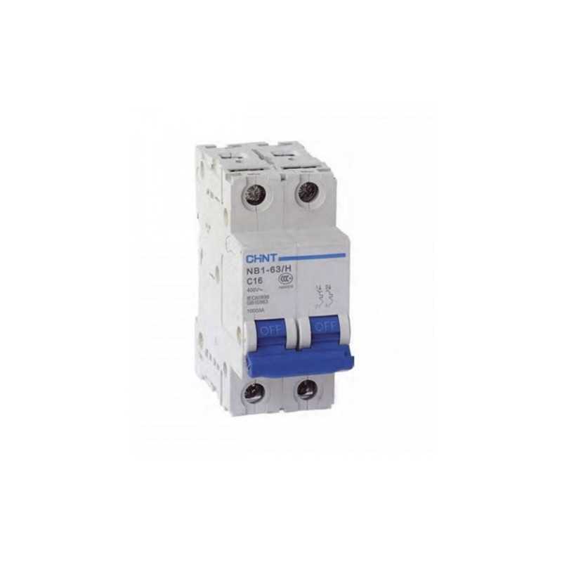 Interruptor MCB curva D 2Px25A, 10kA IEC60947-2 — CHINT